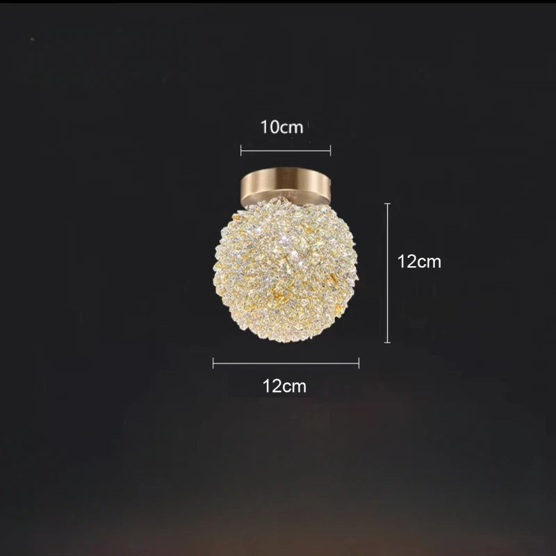 suspension en cristal k9 forme de fleur design moderne et luxueux - vue 8 sur 10