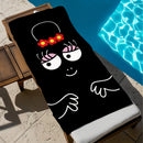 Serviette de plage barbapapas motif cartoon séchage rapide