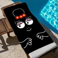 Serviette de plage barbapapas motif cartoon séchage rapide