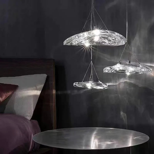 suspension en verre design art déco pour éclairage élégant - vue 2 sur 19