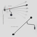applique murale pivotante style industriel avec angle réglable led
