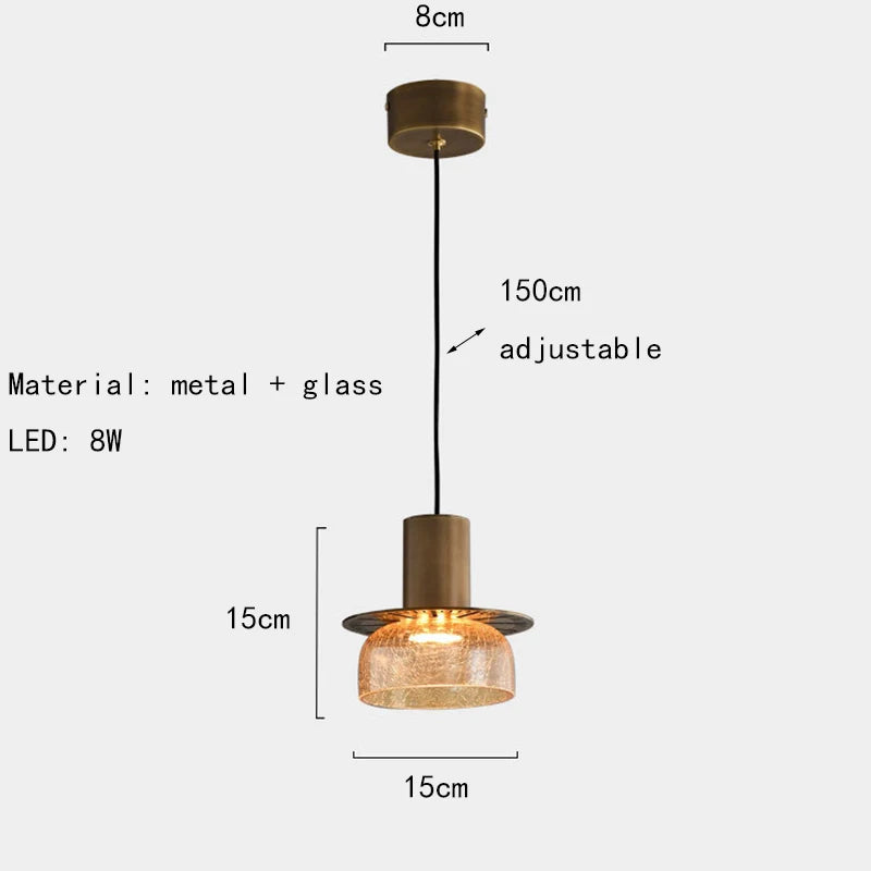 suspension créative en verre pour éclairage intérieur réglable - vue 9 sur 12