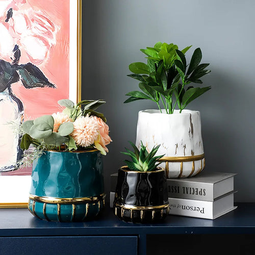décoration nordique en céramique pour pot de fleurs miniature - vue 5 sur 14
