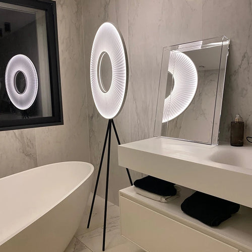 Lampadaire sur pied nordique créative en tissu plissé - vue 6 sur 7