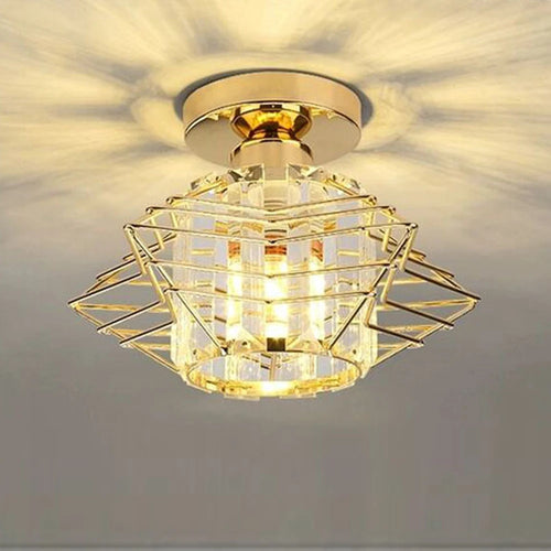 lampe de luxe en verre cristal lustre plafond industriel moderne - vue 13 sur 15