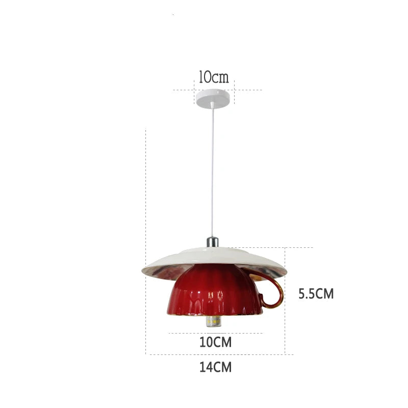 suspension en céramique design art thé éclairage led g4 - vue 13 sur 30