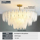suspension romantique en verre et plumes design moderne minimaliste