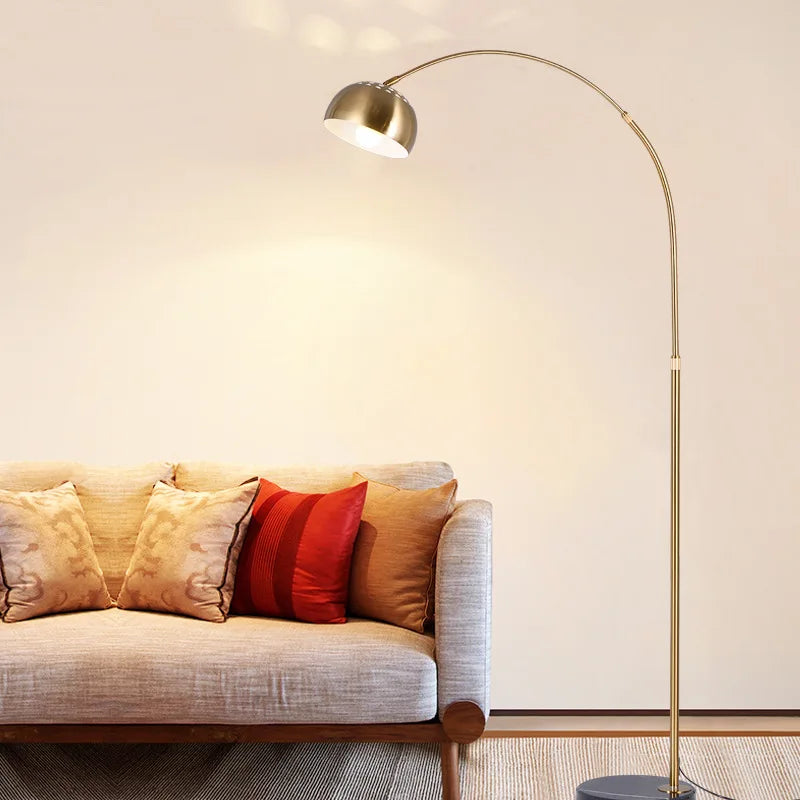 Lampadaire arc en métal LED décoration galvanoplastie - vue 4 sur 10
