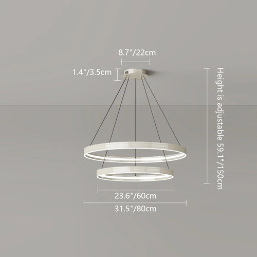 lustre en anneau moderne pour éclairage intérieur décoratif - vue 13 sur 16