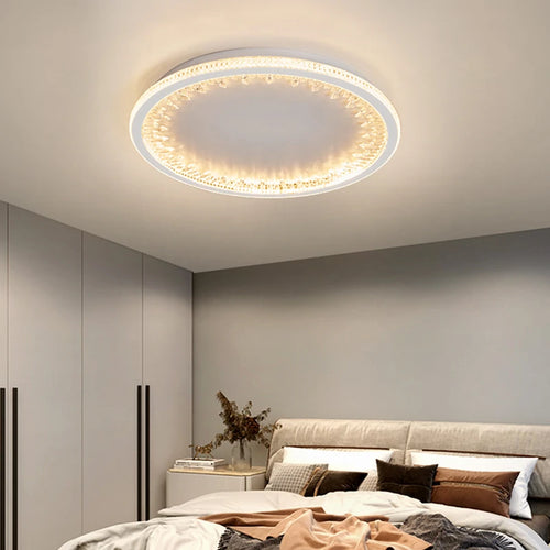 plafonnier moderne à leds avec télécommande design créatif intérieur - vue 5 sur 16