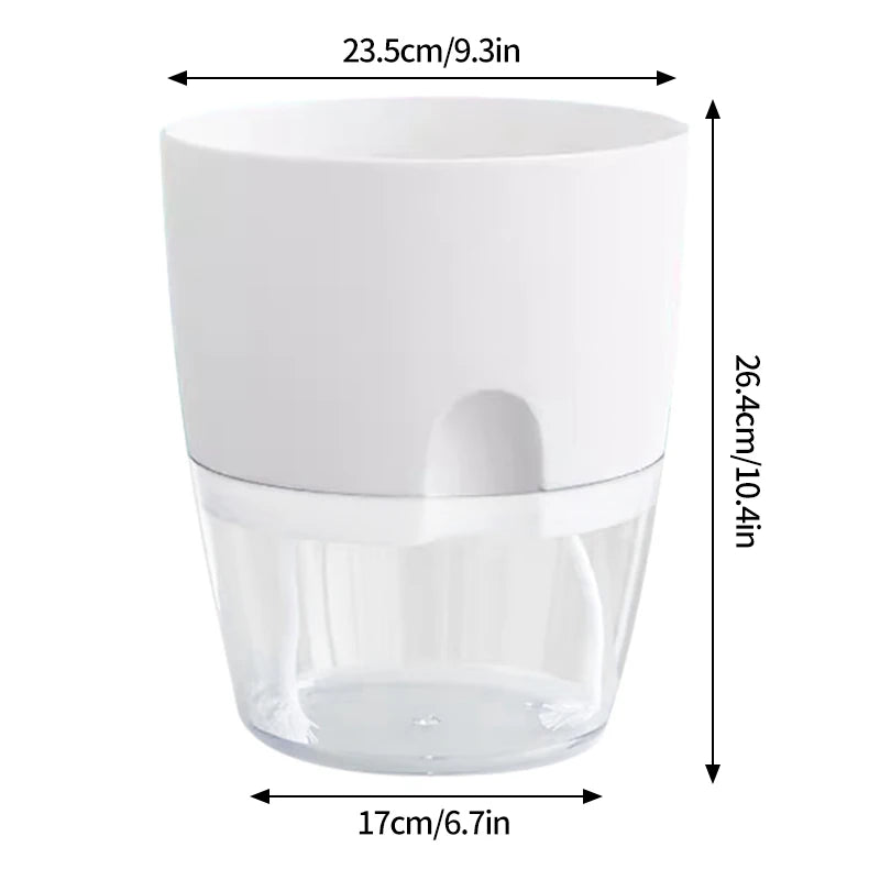 pot de fleurs auto-arrosant en plastique pour plantes succulentes - vue 14 sur 14