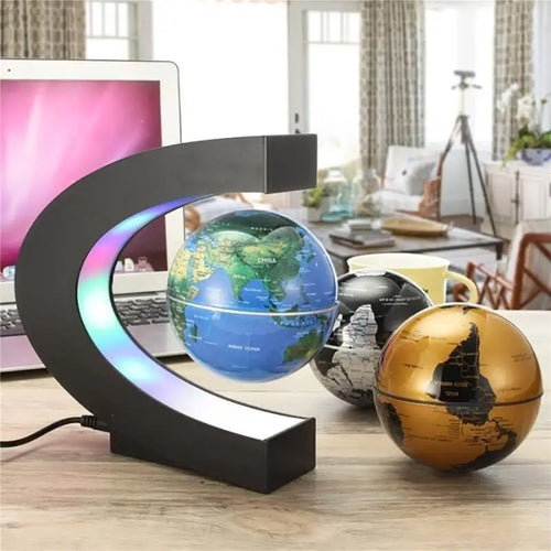 globe flottant à lévitation magnétique lampe décorative cadeau original - vue 2 sur 18