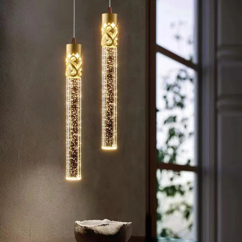 lustre en cristal led moderne pour hôtel et bar créatif - vue 4 sur 22