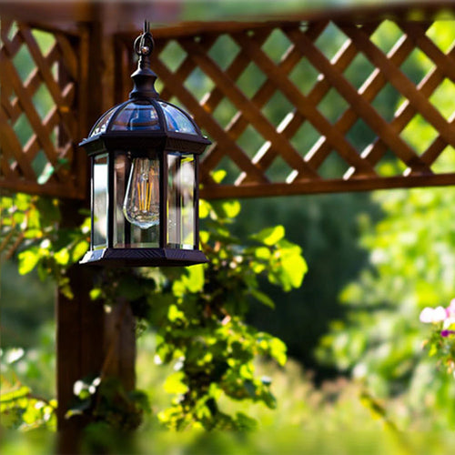 lustres extérieurs rétro créatifs pour jardin et gazébo - vue 4 sur 6