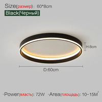 Plafonnier led ronde nordique pour intérieur