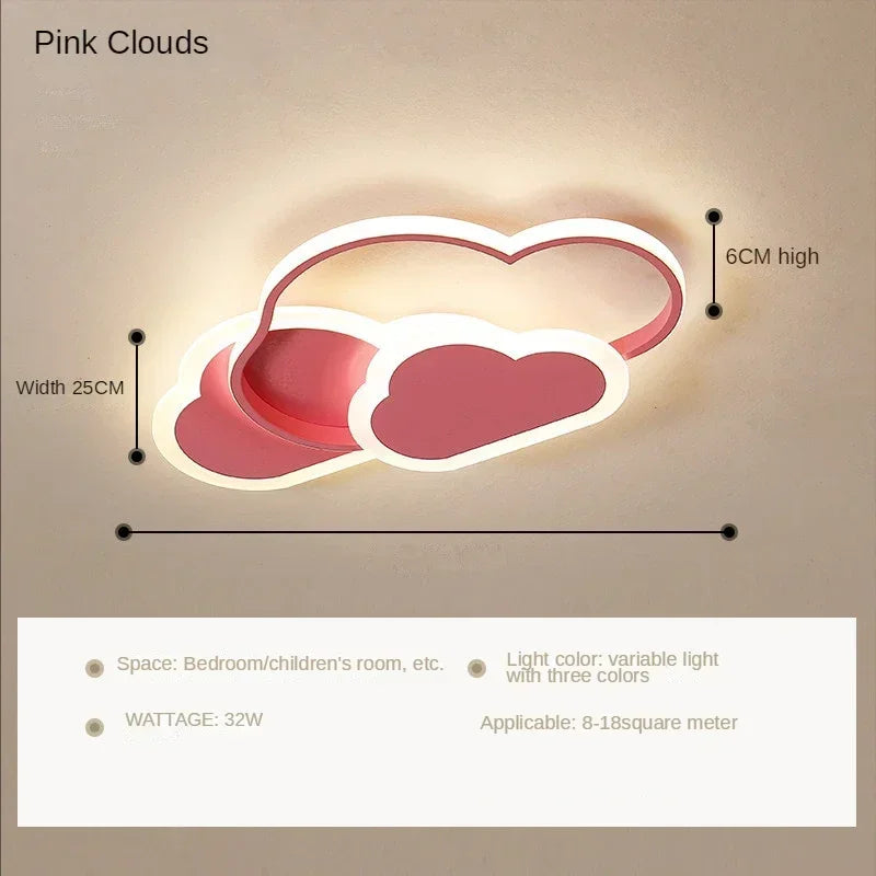 plafonnier led nuage dessin animé style nordique minimaliste enfant