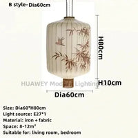 lustre en tissu rétro pour décoration de restaurant et balcon