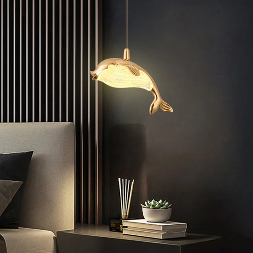 Style européen Villa Hall escalier lampe baleine lustre créatif salon luxe dauphin chambre suspension éclairage - vue 2 sur 14