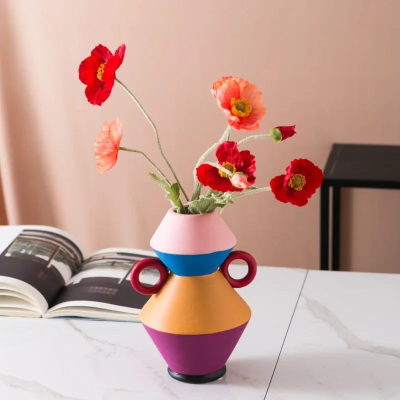 vase en céramique moderne pour décoration florale élégante - vue 5 sur 8
