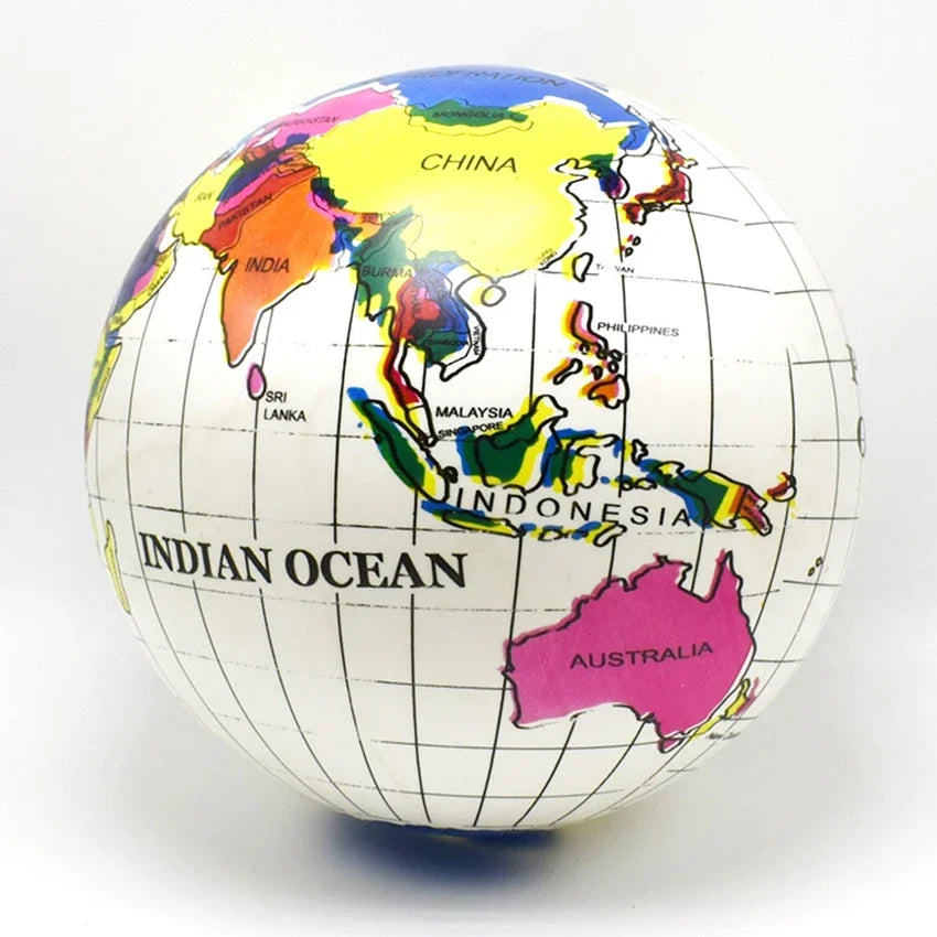 globe terrestre gonflable en pvc pour apprendre en s'amusant - vue 7 sur 7