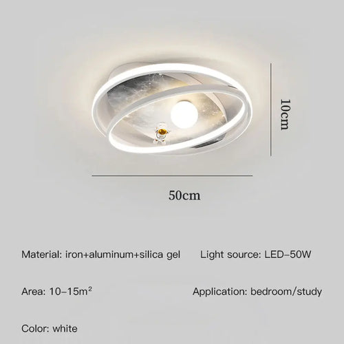 plafonnier astronaute led pour chambre d'enfants créatif moderne - vue 7 sur 7