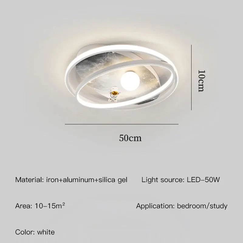 plafonnier astronaute led pour chambre d'enfants créatif moderne - vue 7 sur 7
