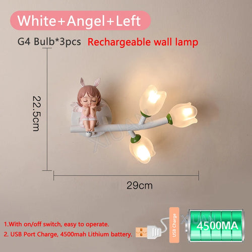 applique murale rechargeable en résine pour chambre d'enfant décorative - vue 19 sur 22