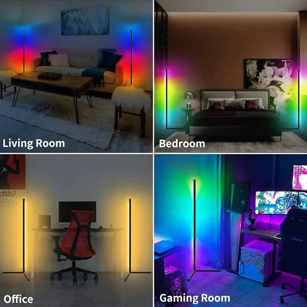 lampe salon smart rgb couleur musique télécommande - vue 6 sur 7