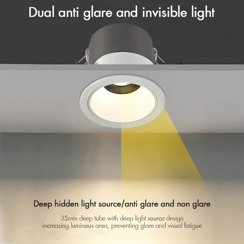 spot lumineux led encastrable anti-éblouissement avec intensité réglable - vue 2 sur 5