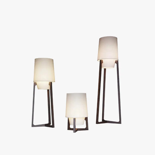 lampadaire en tissu japonais design rétro pour intérieur moderne - vue 7 sur 9