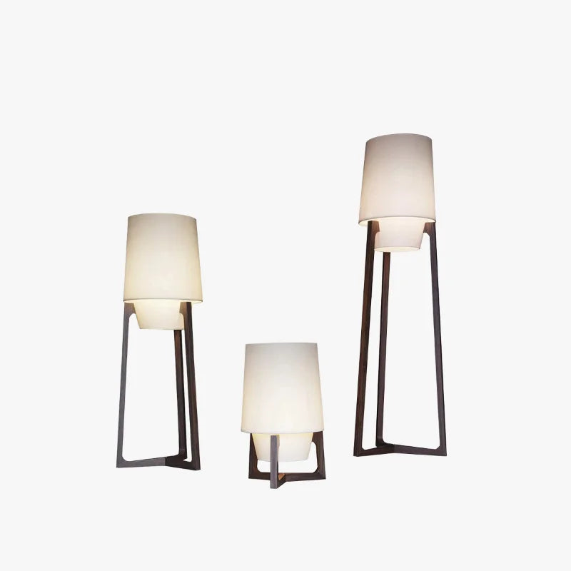 lampadaire en tissu japonais design rétro pour intérieur moderne - vue 6 sur 9