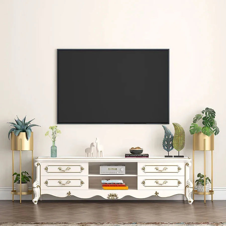 support de fleur en fer nordique à double couche pour intérieur et balcon - vue 3 sur 7