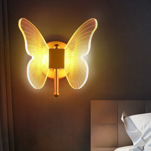 lustre papillon led suspension acrylique maison déco - vue 6 sur 12