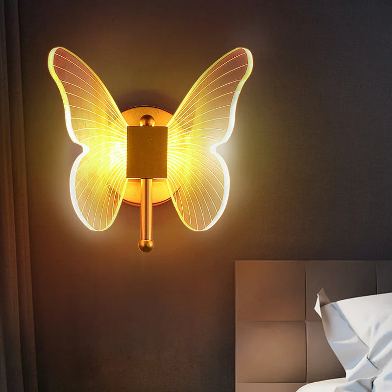 lustre papillon led suspension acrylique maison déco - vue 5 sur 12