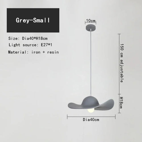 Italian Style LED Pendant Lamp For Kitchen Living Room Attic Bedroom Homestay Resin Straw Hat E27 Chandelier Home Improvement - vue 10 sur 10