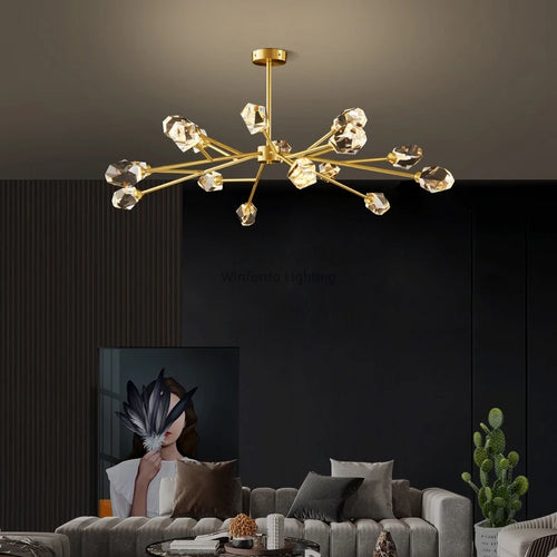 lustre de luxe 	 en cristal éclairage postmoderne winfordo wf-xd011 - vue 3 sur 22