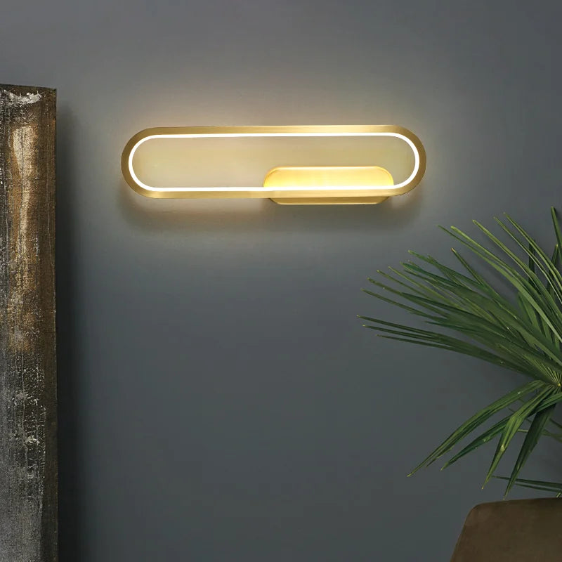 applique murale nordique moderne en cuivre pour intérieur lumineux - vue 3 sur 8