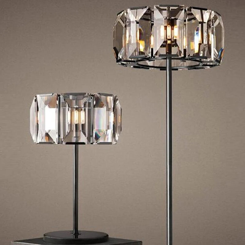 lampadaire led en cristal vintage avec intensité variable - vue 5 sur 8