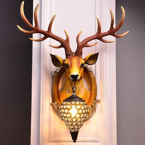 applique murale led moderne en forme de tête de cerf - vue 2 sur 8