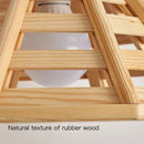 suspension en bois moderne avec éclairage led pour intérieur