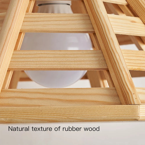 suspension en bois moderne avec éclairage led pour intérieur - vue 7 sur 7