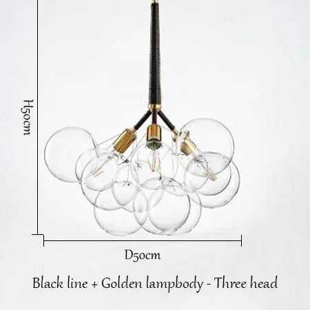 lustre moderne en verre lumineux pour décoration intérieure - vue 9 sur 18
