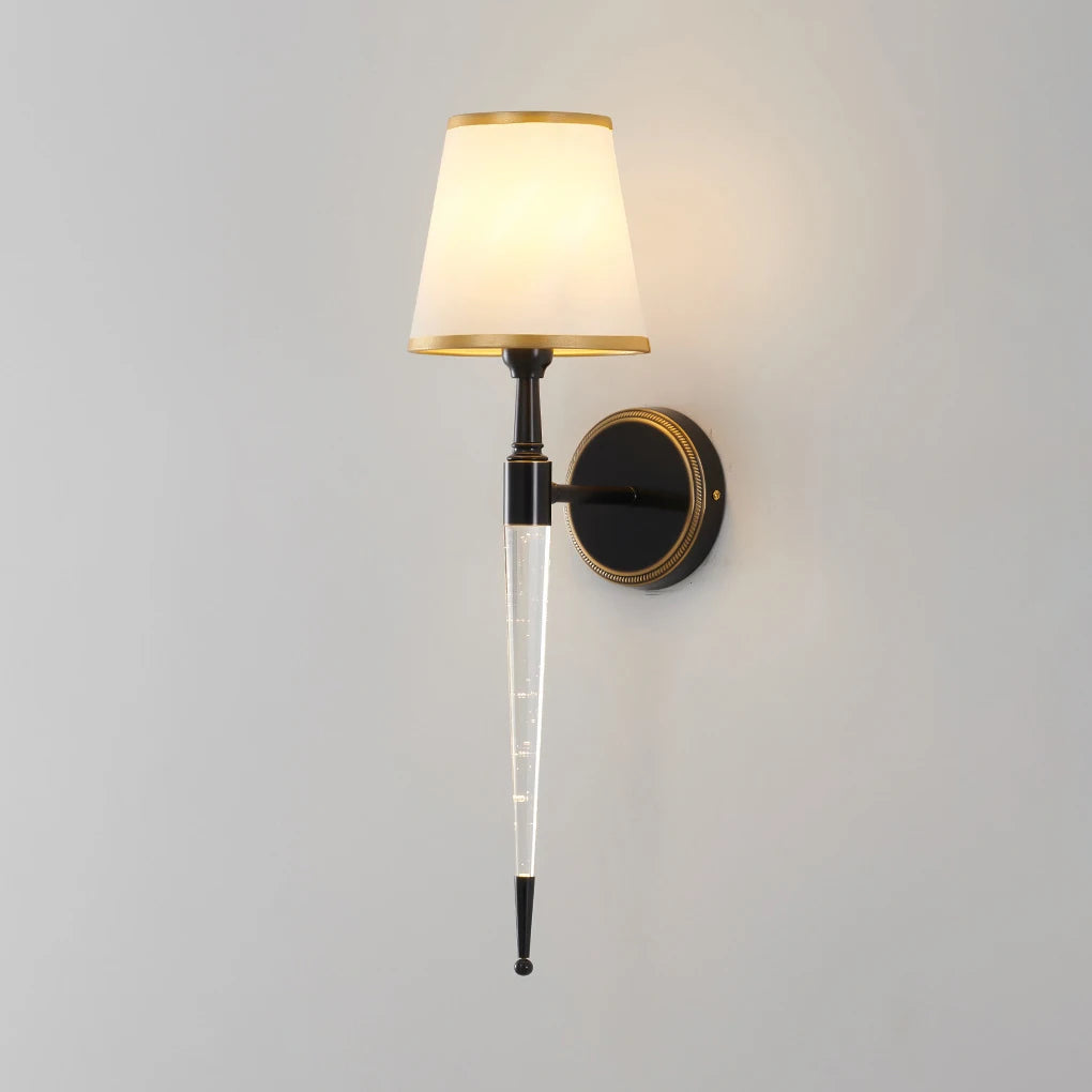 Applique américaine rétro lumière simple lampes en cristal lampe de chevet classique salon décor allée lumières TV fond applique murale - vue 5 sur 9