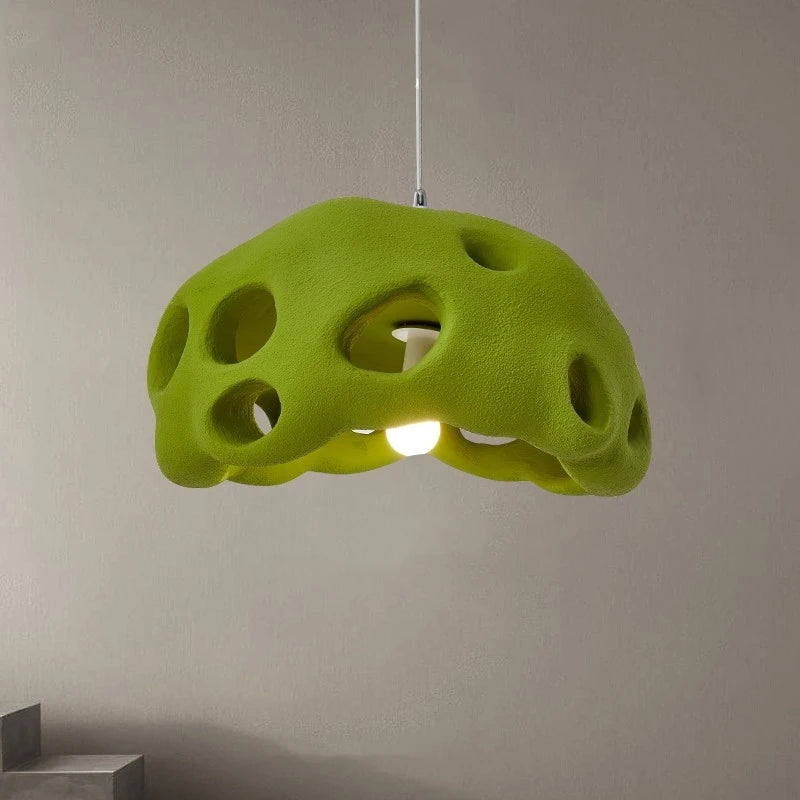 lustre design wabi sabi led suspension nordique irrégulière - vue 6 sur 20