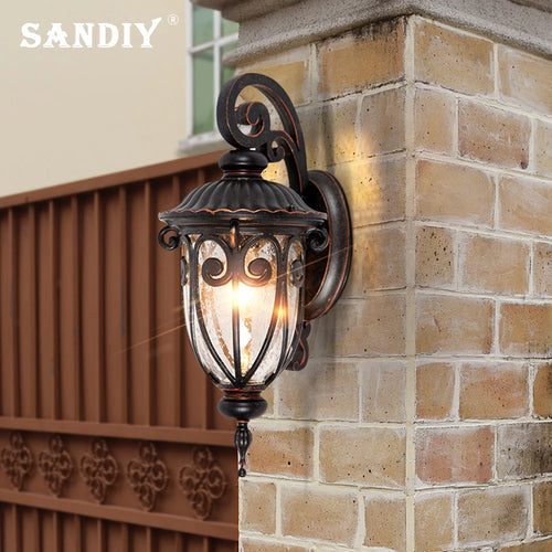 Lampadaire et applique murale vintage étanche pour jardin sandiy - vue 3 sur 11