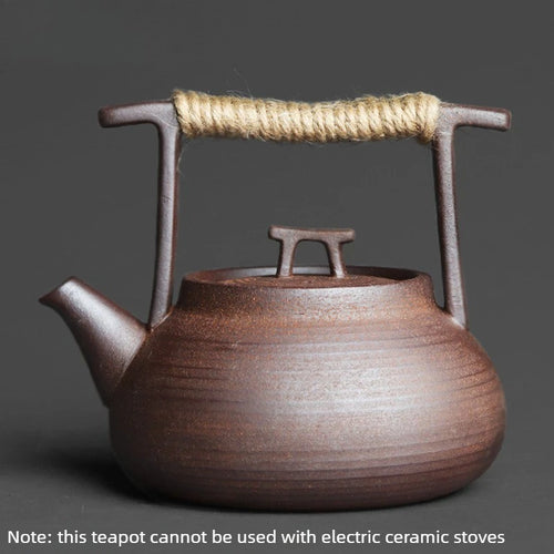 Théière céramique style roche zen chinoise artisanale individuelle - vue 5 sur 6