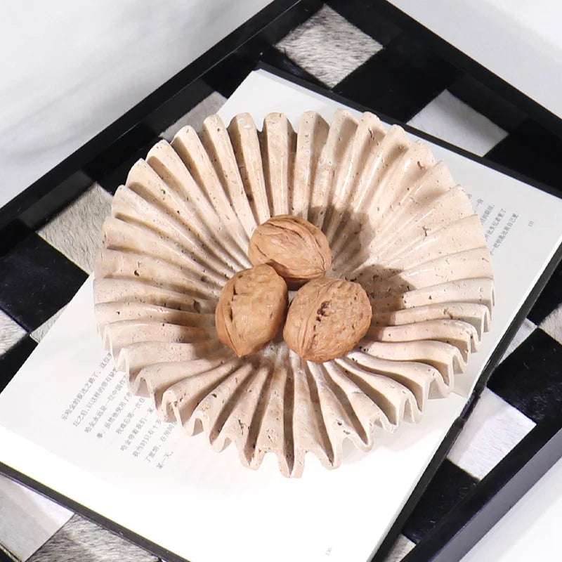 plateau de rangement en marbre style wabi-sabi moderne décor artistique - vue 5 sur 8