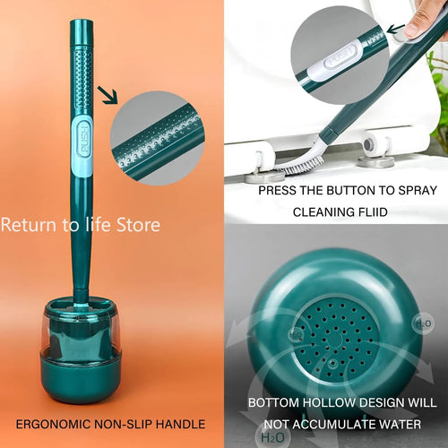 brosse distributrice de savon avec support en silicone pour nettoyage - vue 2 sur 7