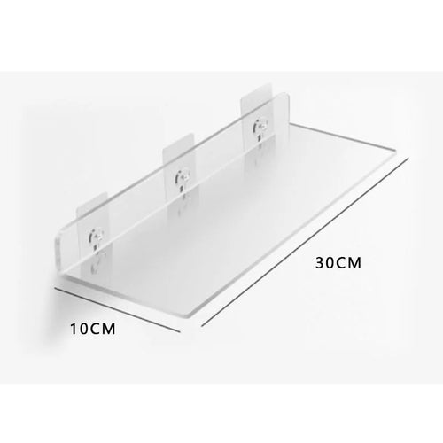 étagère murale flottante en acrylique transparent pour rangement organisé - vue 37 sur 57