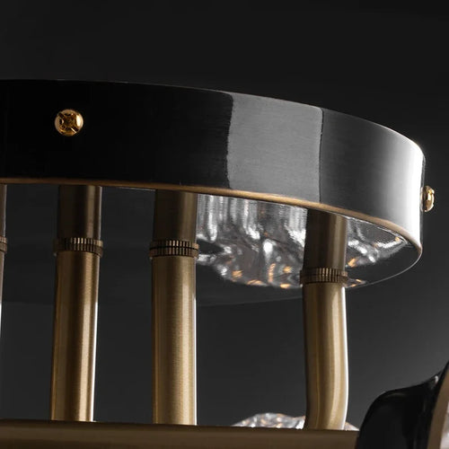 lustre moderne nordique luxe en cristal et cuivre - vue 6 sur 9